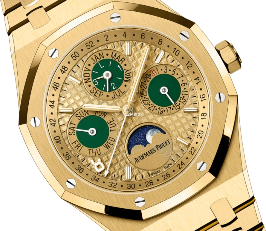 Audemars Piguet,Royal Oak 41mm,41mm,Yellow Gold,Gold,Automatic,Moonphase,Perpetual Calendar,Month,Date,Sapphire,Crystal Glass,Octagon,Chocolate Droppa,Kevin Hart,Lil Kev,26607BA,26607BA.OO.1220BA.01