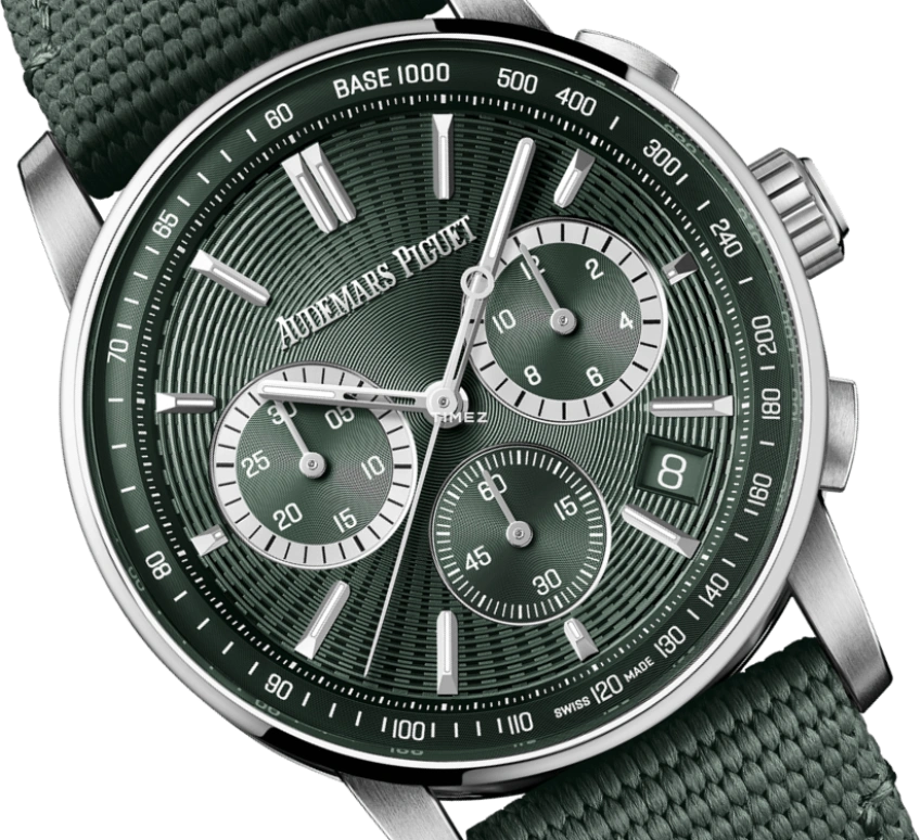 Audemars Piguet,CODE 11.59 41mm,41mm,Stainless Steel,Green,Automatic,Chronograph,Day,Flyback,26393ST,26393ST.OO.A056KB.01
