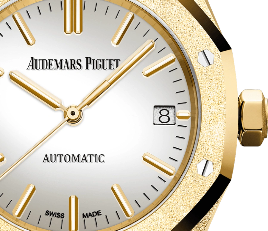 Audemars Piguet,Royal Oak 37mm,37mm,Yellow Gold,Silver,White,Automatic,Day,60hours,15454BA,15454BA.GG.1259BA.02