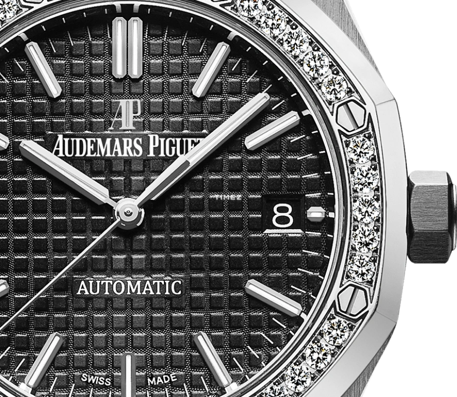 Audemars Piguet,Royal Oak 37mm,37mm,Stainless Steel,Black,Automatic,Day,60hours,15451ST,15451ST.ZZ.1256ST.01.A