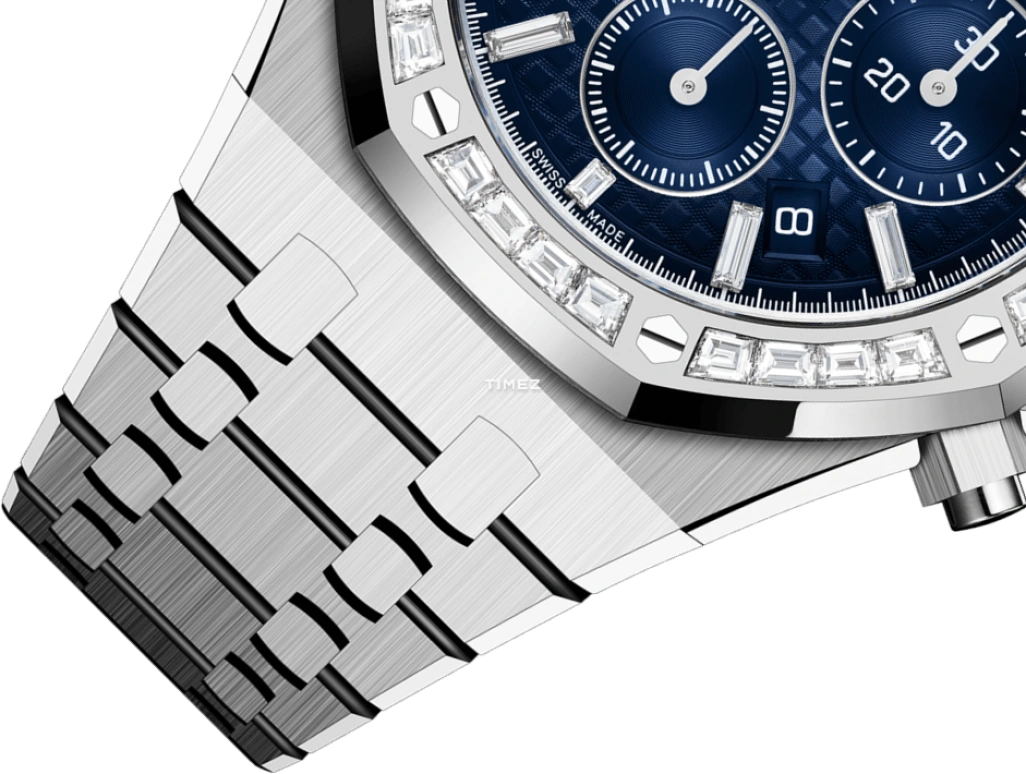 Audemars Piguet,Royal Oak 38mm,38mm,White Gold,Blue,Automatic,Chronograph,Day,26715BC,26715BC.ZZ.1356BC.01