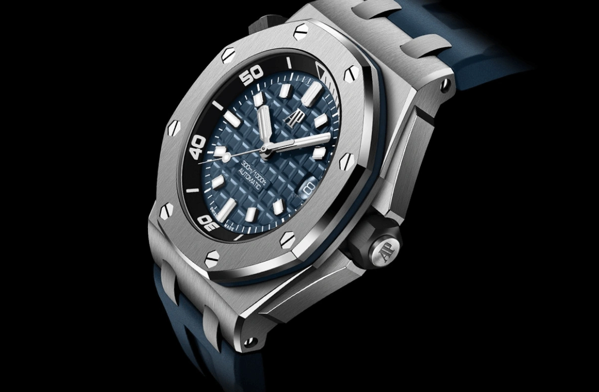 Audemars Piguet,Royal Oak Offshore 42mm,42mm,Ceramic,Stainless Steel,Blue,Automatic,Day,60hours,15720ST,15720ST.OO.A027CA.01