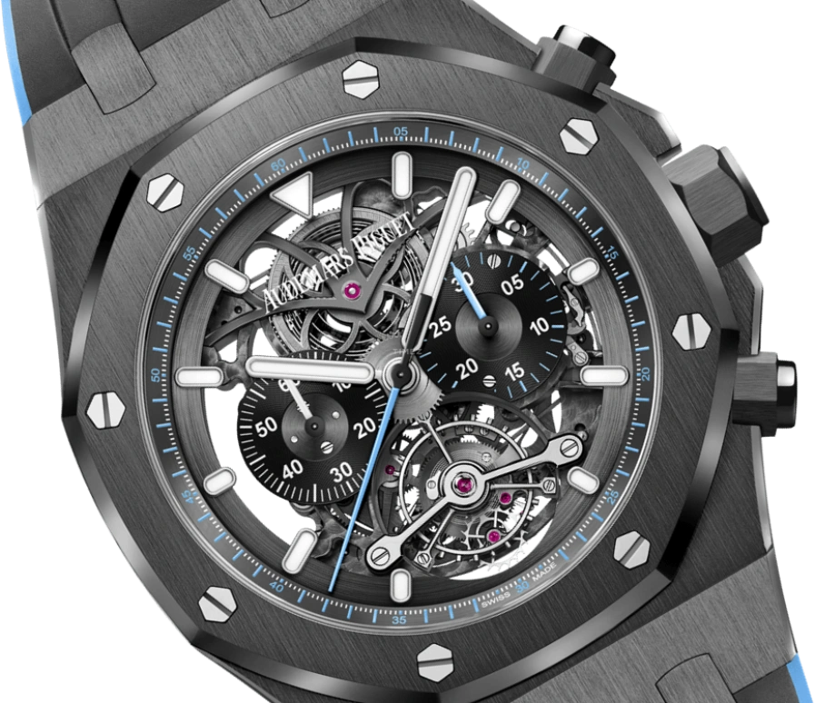 Audemars Piguet,Royal Oak 44mm,44mm,Titanium,Ceramic,Skeleton,Handwound,Chronograph,Tourbillon,26343CE,26343CE.OO.D002CA.02