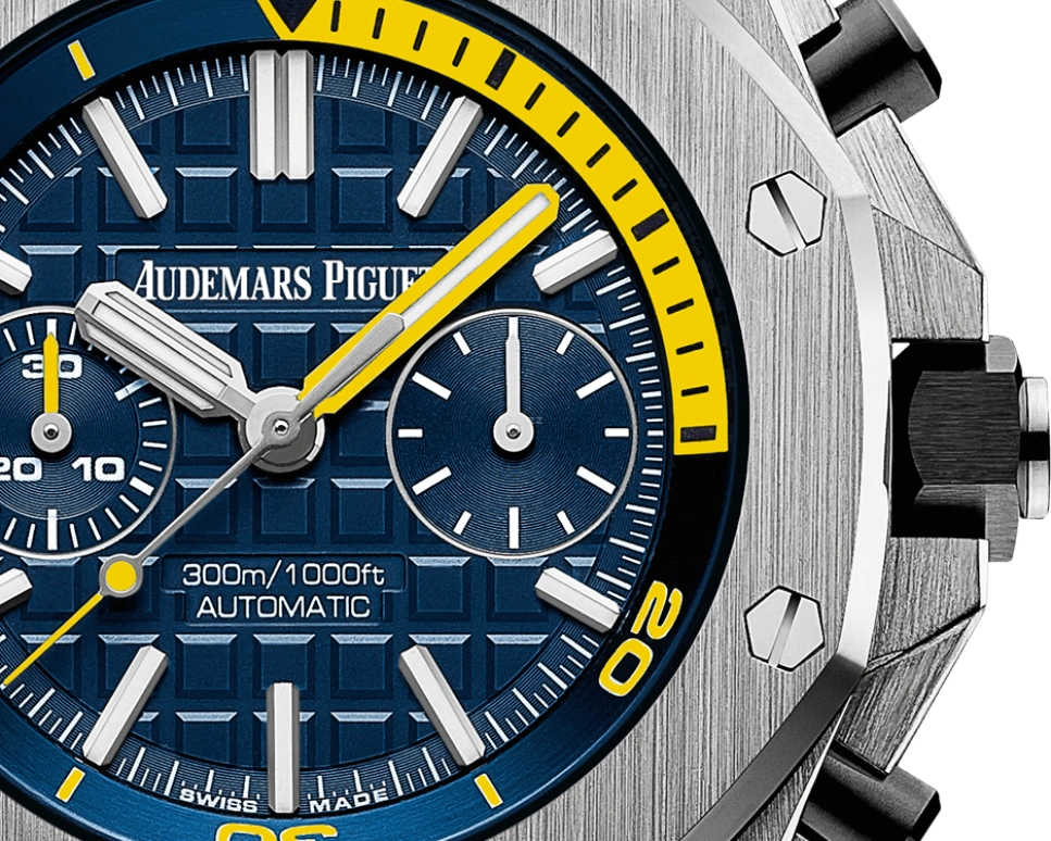 Audemars Piguet,Royal Oak Offshore 42mm,42mm,Stainless Steel,Blue,Automatic,Chronograph,50hours,26703ST,26703ST.OO.A027CA.01