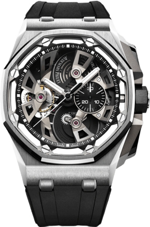 Audemars Piguet,Royal Oak Offshore 45mm,45mm,Titanium,Ceramic,Stainless Steel,Skeleton,Handwound,Chronograph,Tourbillon,26421ST,26421ST.OO.A002CA.01
