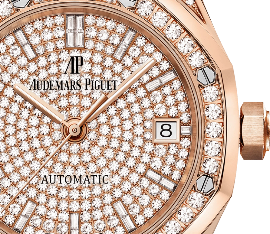 Audemars Piguet,Royal Oak 37mm,37mm,Pink Gold,Rose Gold,Automatic,Day,60hours,Georgina Rodríguez,15452OR,15452OR.ZZ.1258OR.02