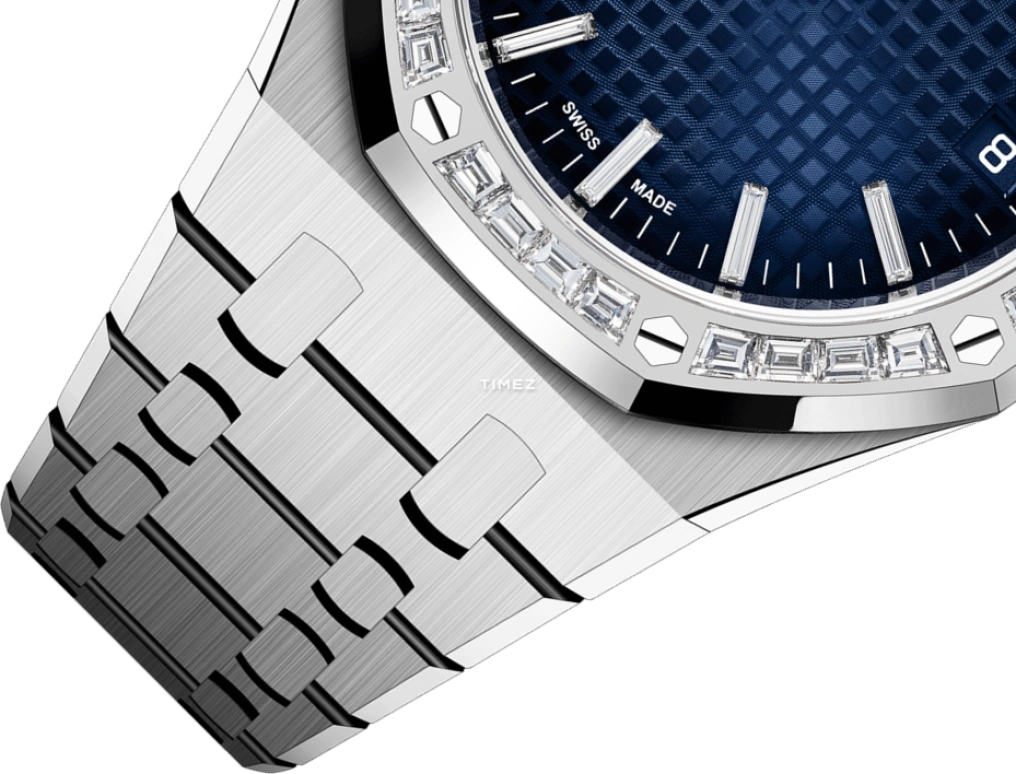 Audemars Piguet,Royal Oak 37mm,37mm,White Gold,Blue,Automatic,Day,60hours,15551BC,15551BC.ZZ.1356BC.01