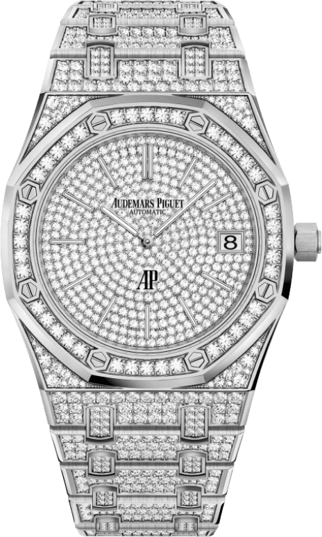 Audemars Piguet,Royal Oak 39mm,39mm,White Gold,Silver,Automatic,Day,40hours,15202BC,15202BC.ZZ.1241BC.01