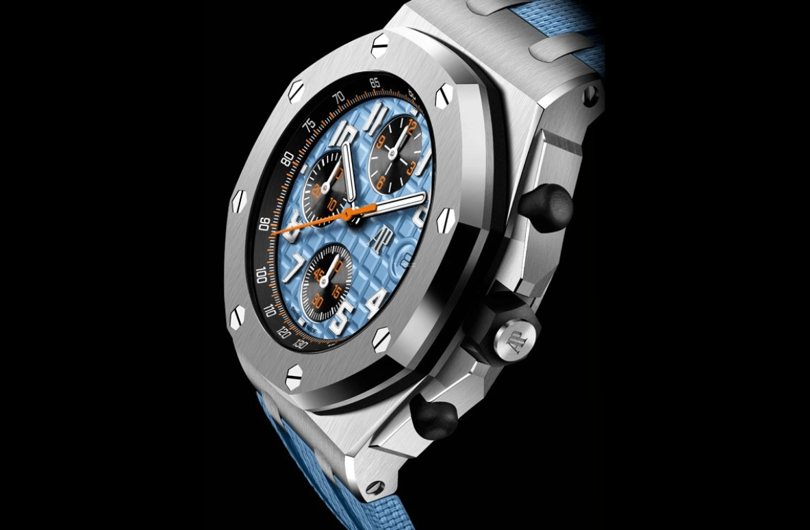 Audemars Piguet,Royal Oak Offshore 42mm,42mm,Stainless Steel,Blue,Automatic,Chronograph,Day,26238ST,26238ST.OO.A340CA.01