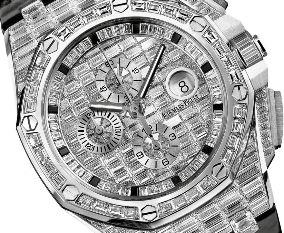 Audemars Piguet,Royal Oak Offshore 44mm,44mm,White Gold,Silver,Automatic,Chronograph,Day,26403BC,26403BC.ZZ.D102CR.01