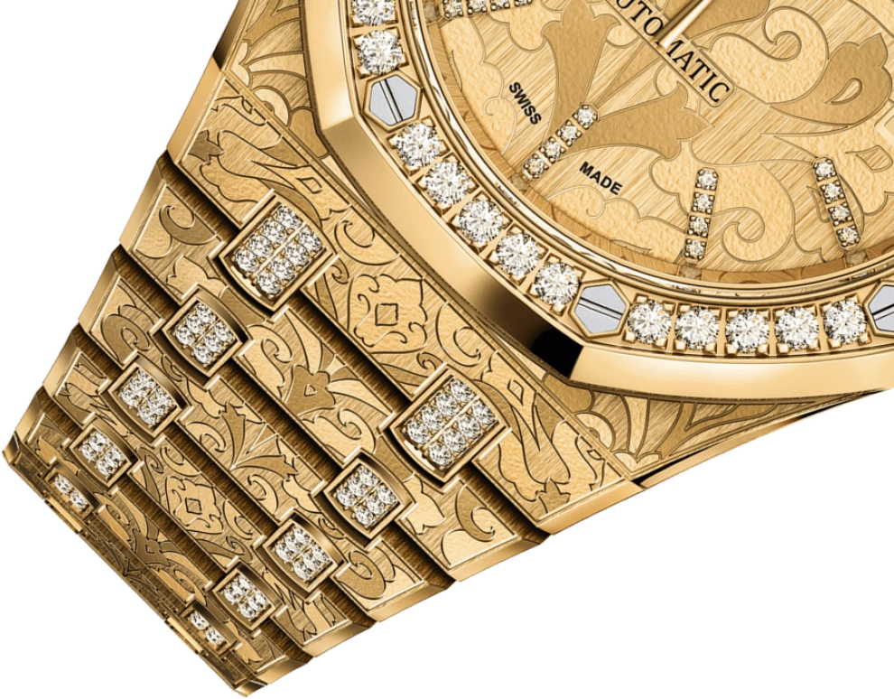 Audemars Piguet,Royal Oak 37mm,37mm,Yellow Gold,Gold,Automatic,Day,60hours,15456BA,15456BA.ZG.1251BA.01