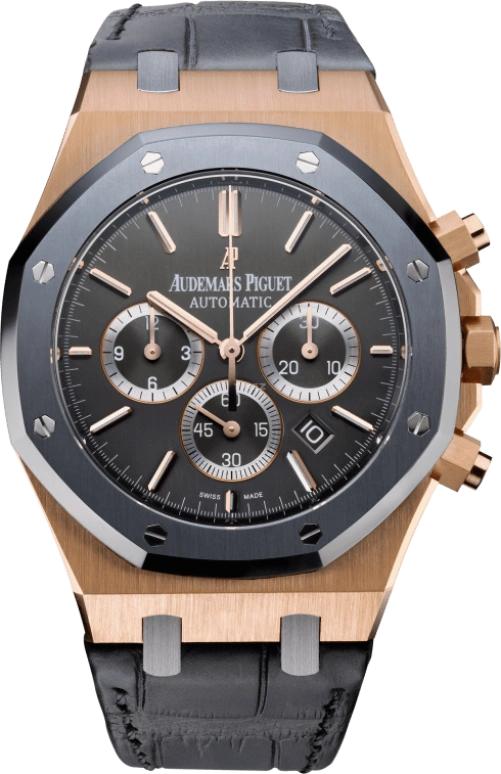 Audemars Piguet,Royal Oak 41mm,41mm,Rose Gold,Smoky Coal,Automatic,Chronograph,Day,26325OL,26325OL.OO.D005CR.01