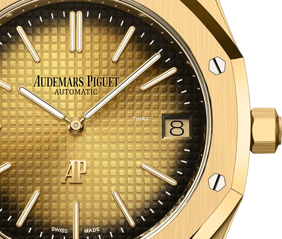 Audemars Piguet,Royal Oak 39mm,39mm,Yellow Gold,Gold,Gradient,Automatic,Day,55hours,LeBron James,16202BA,16202BA.OO.1240BA.02