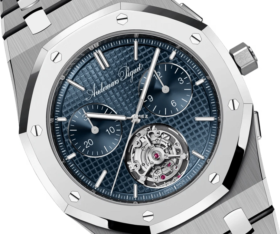 Audemars Piguet,Royal Oak 39mm,39mm,Titanium,Blue,Automatic,Chronograph,Tourbillon,Flyback,26545XT,26545XT.OO.1240XT.01