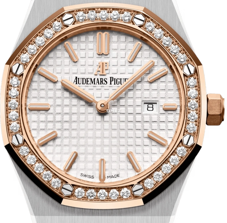 Audemars Piguet,Royal Oak 33mm,33mm,Stainless Steel,Rose Gold,Silver,Quartz,Day,In-house Caliber,67651SR,67651SR.ZZ.1261SR.01-A