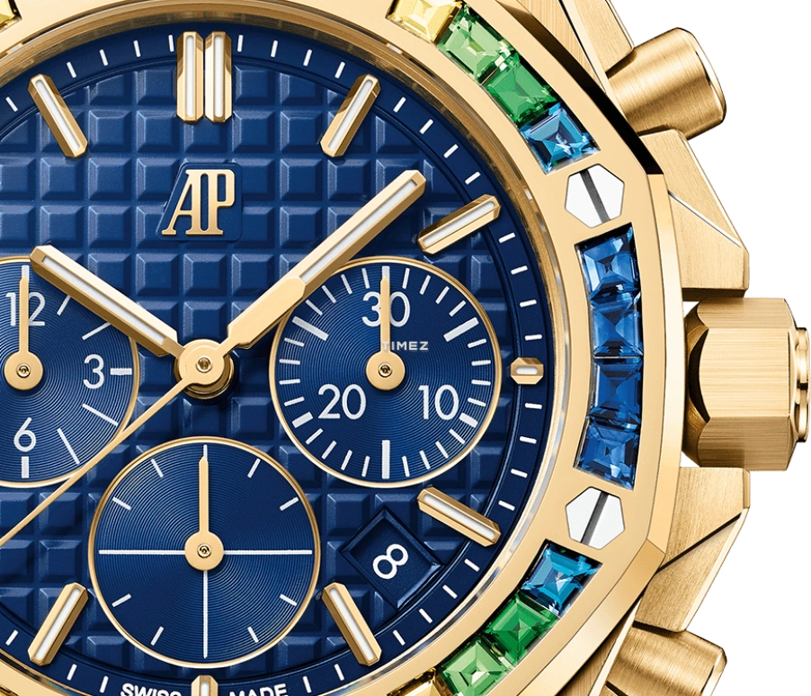 Audemars Piguet,Royal Oak Offshore 37mm,37mm,Yellow Gold,Blue,Automatic,Chronograph,Day,26236BA,26236BA.YY.D346CA.01