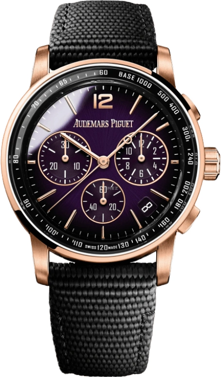 Audemars Piguet,CODE 11.59 41mm,41mm,Pink Gold,Purple,Automatic,Chronograph,Day,Flyback,26393OR,26393OR.OO.A002KB.02