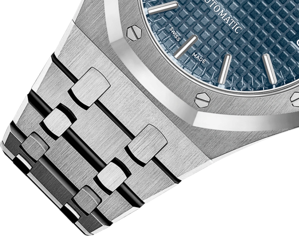 Audemars Piguet,Royal Oak 37mm,37mm,Stainless Steel,Blue,Automatic,Day,60hours,15450ST,15450ST.OO.1256ST.03