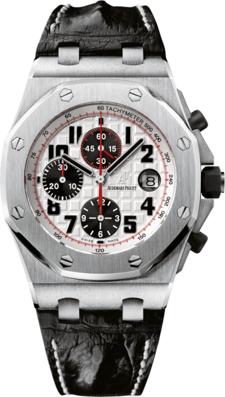 Audemars Piguet,Royal Oak Offshore 42mm,42mm,Stainless Steel,Silver,White,Automatic,Chronograph,Day,26170ST,26170ST.OO.D101CR.02