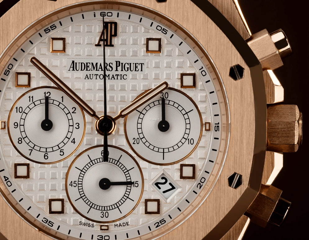 Audemars Piguet,Royal Oak 40mm,40mm,Rose Gold,White,Silver,Automatic,Chronograph,Day,259600R,259600R.OO.1185OR.01