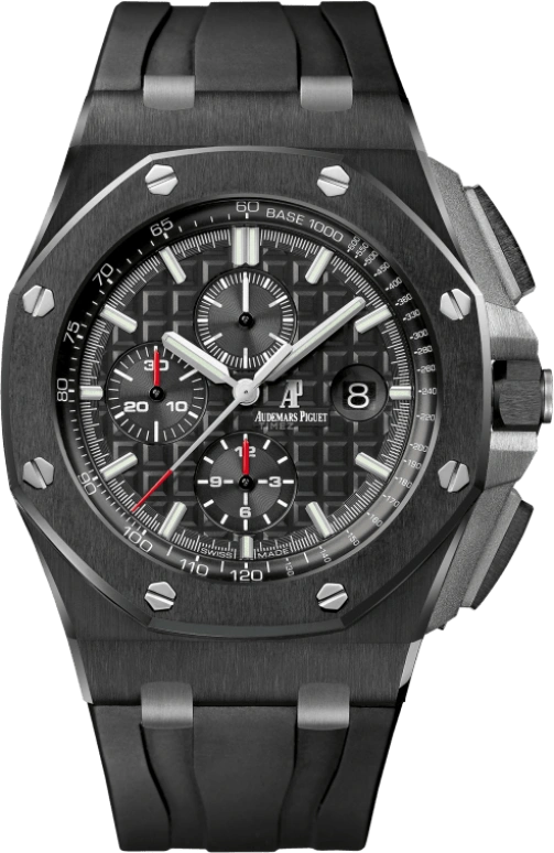 Audemars Piguet,Royal Oak Offshore 44mm,44mm,Titanium,Ceramic,Black,Automatic,Chronograph,Day,26402CE,26402CE.OO.A002CA.01