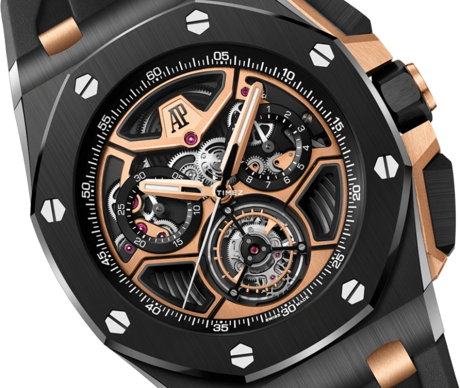 Audemars Piguet,Royal Oak Offshore 43mm,43mm,Ceramic,Rose Gold,Black,Automatic,Chronograph,Tourbillon,26622CE,26622CE.OO.D002CA.02