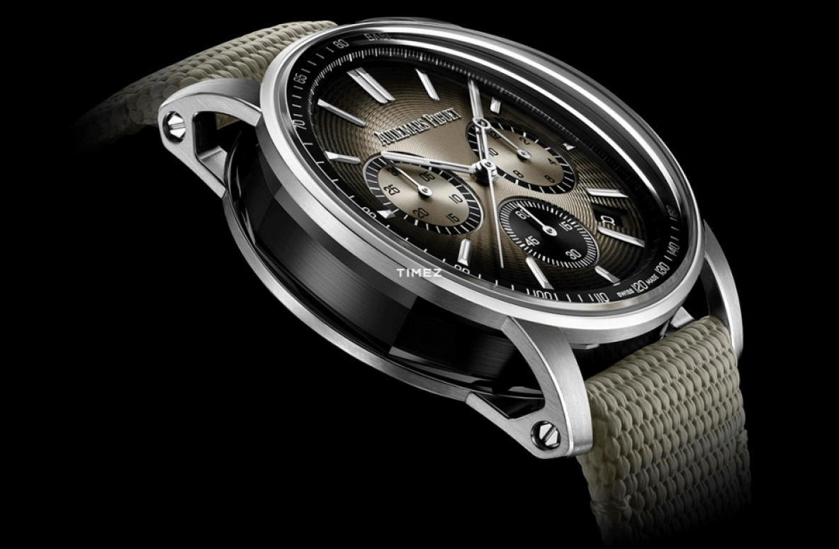 Audemars Piguet,CODE 11.59 41mm,41mm,Ceramic,Stainless Steel,Cream,Gradient,Automatic,Chronograph,Day,Flyback,26393QT,26393QT.OO.A064KB.01