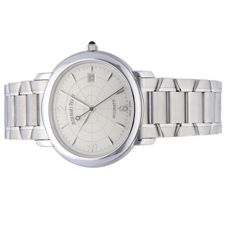 Audemars Piguet,Millenary 38.50mm,38.50mm,White Gold,White,Automatic,Day,Sapphire,Crystal Glass,15051BC,15051BC.OO.1136BC.01
