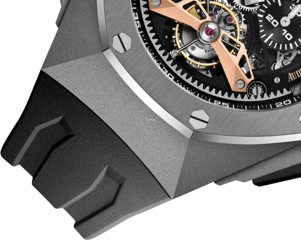 Audemars Piguet,Royal Oak Concept 44mm,44mm,Titanium,Ceramic,Skeleton,Black,Automatic,Chronograph,Tourbillon,26612TI,26612TI.OO.D002CA.01