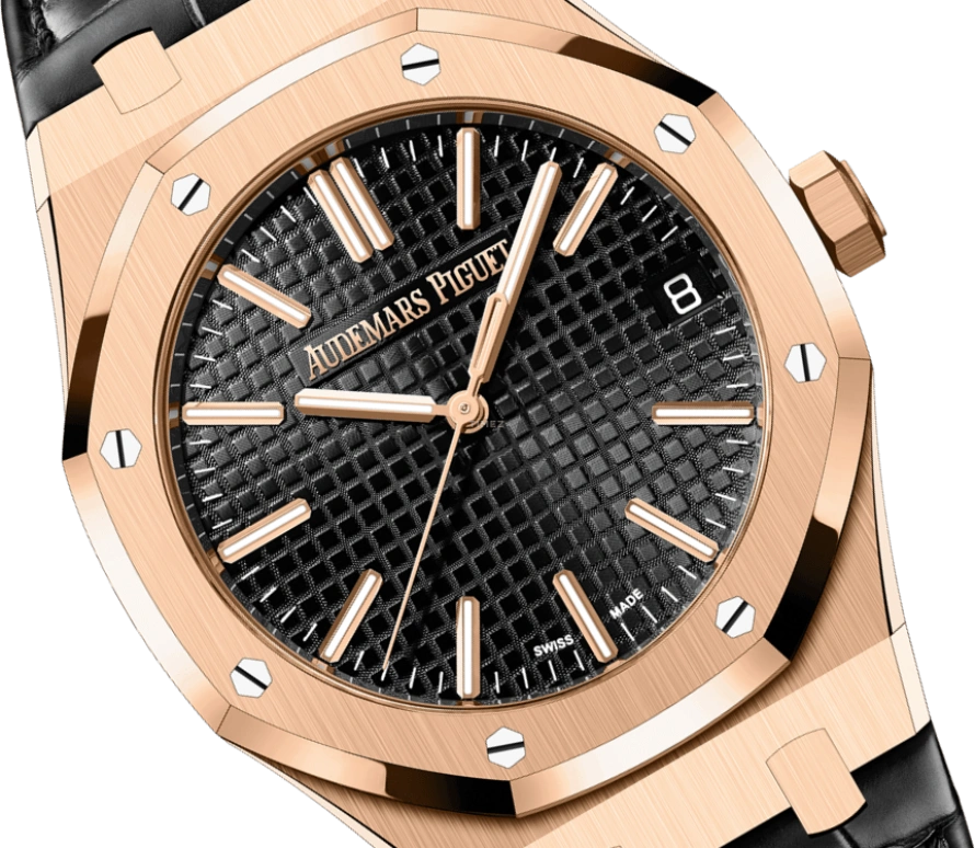 Audemars Piguet,Royal Oak 41mm,41mm,Rose Gold,Black,Automatic,Day,70hours,15510OR,15510OR.OO.D002CR.01 50th