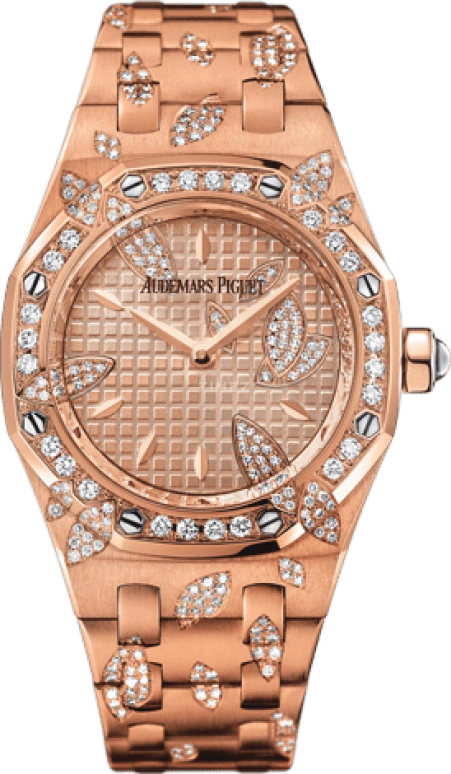 Audemars Piguet,Royal Oak 33mm,33mm,Pink Gold,Pink,Quartz,In-house Caliber,Sapphire,67616OR,67616OR.ZZ.1234OR.01