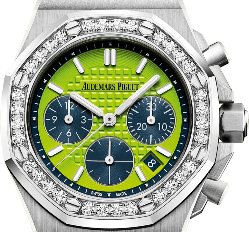 Audemars Piguet,Royal Oak Offshore 37mm,37mm,Stainless Steel,Green,Blue,Automatic,Chronograph,Day,26231ST,26231ST.ZZ.D038CA.01