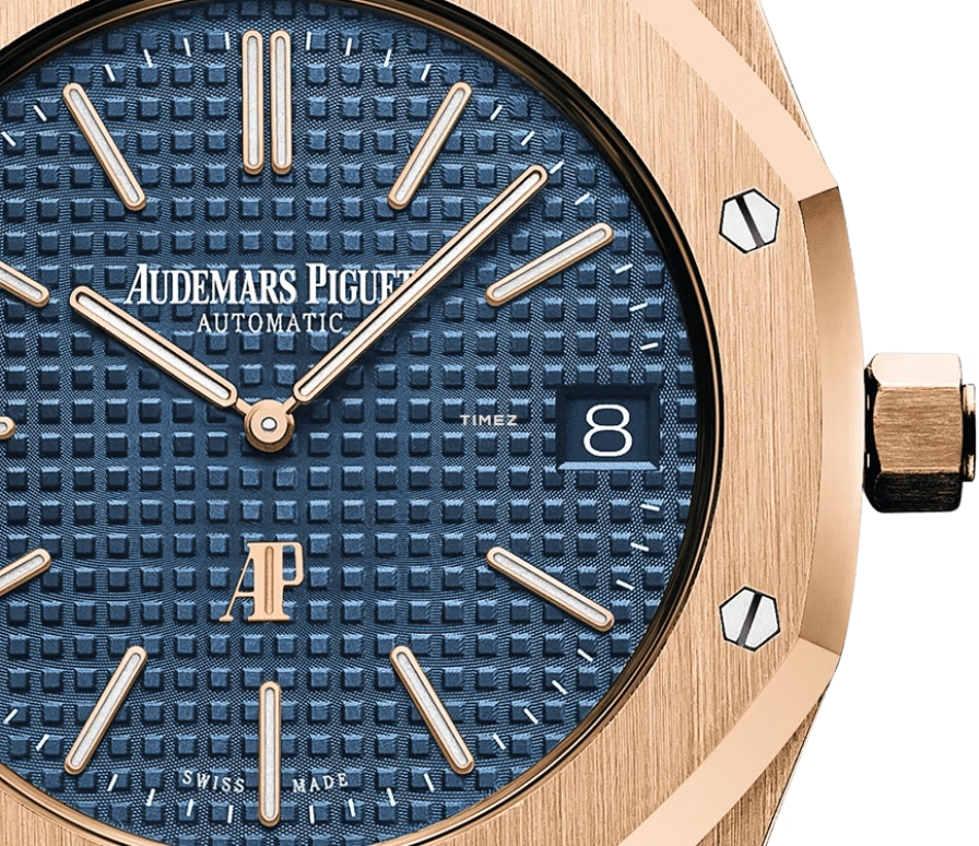 Audemars Piguet,Royal Oak 39mm,39mm,Rose Gold,Blue,Automatic,Day,40hours,15202OR,15202OR.OO.1240OR.01.A