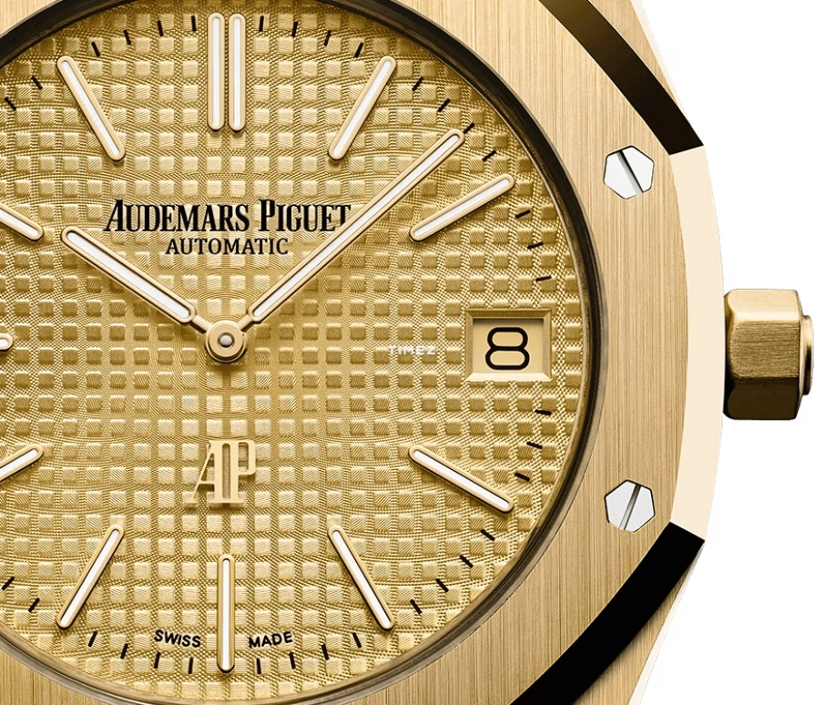 Audemars Piguet,Royal Oak 39mm,39mm,Yellow Gold,Champagne,Automatic,Day,40hours,15202BA,15202BA.OO.1240BA.02.A