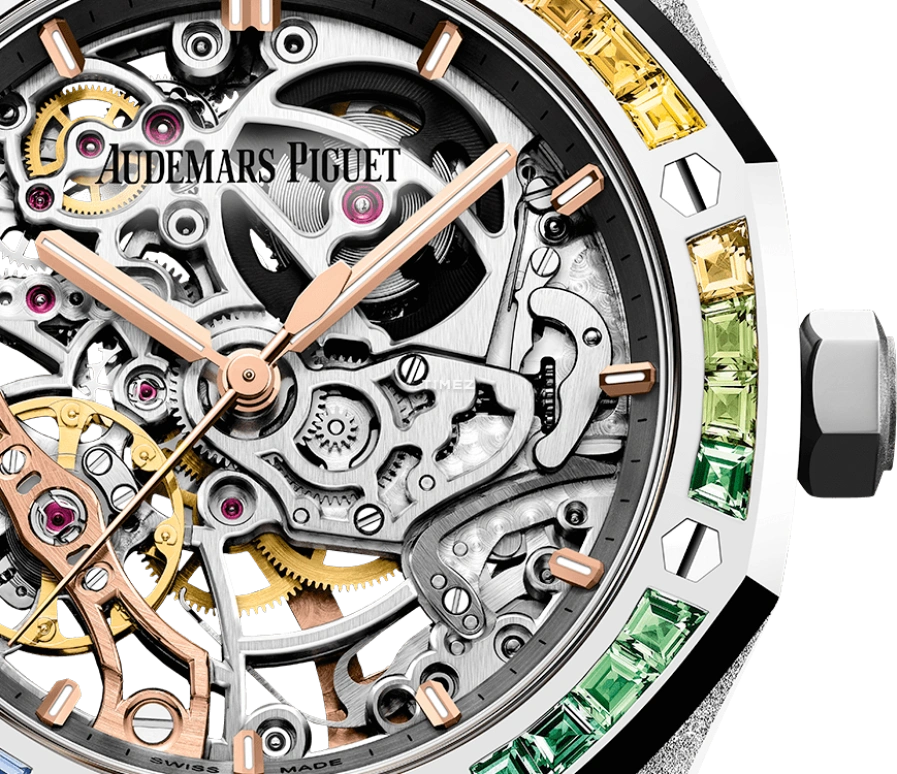 Audemars Piguet,Royal Oak 37mm,37mm,White Gold,Skeleton,Automatic,45hours,In-house Caliber,15468BC,15468BC.YG.1259BC.01-B