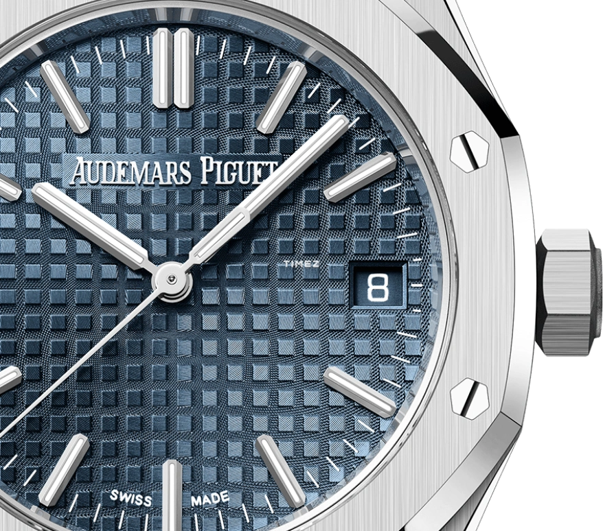 Audemars Piguet,Royal Oak 37mm,37mm,Stainless Steel,Blue,Automatic,Day,65hours,15550ST,15550ST.OO.1356ST.06