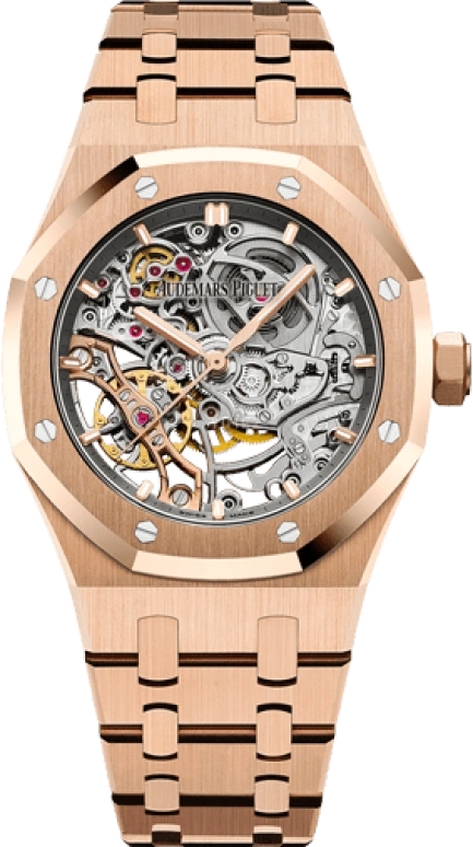 Audemars Piguet,Royal Oak 37mm,37mm,Pink Gold,Skeleton,Automatic,Double Balance,45hours,15467OR,15467OR.OO.1256OR.01