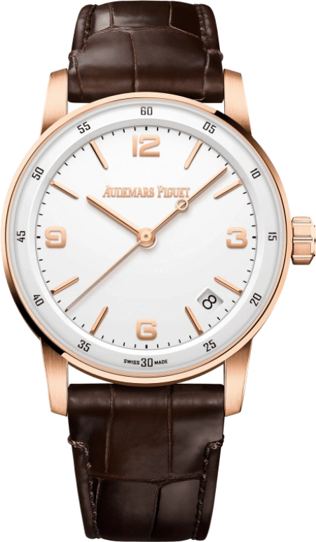 Audemars Piguet,CODE 11.59 41mm,41mm,Pink Gold,White,Automatic,Day,70hours,15210OR,15210OR.OO.A099CR.01