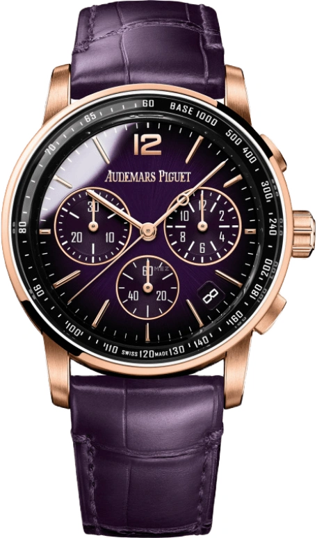 Audemars Piguet,CODE 11.59 41mm,41mm,Rose Gold,Purple,Automatic,Chronograph,Day,Flyback,26393OR,26393OR.OO.A616CR.01