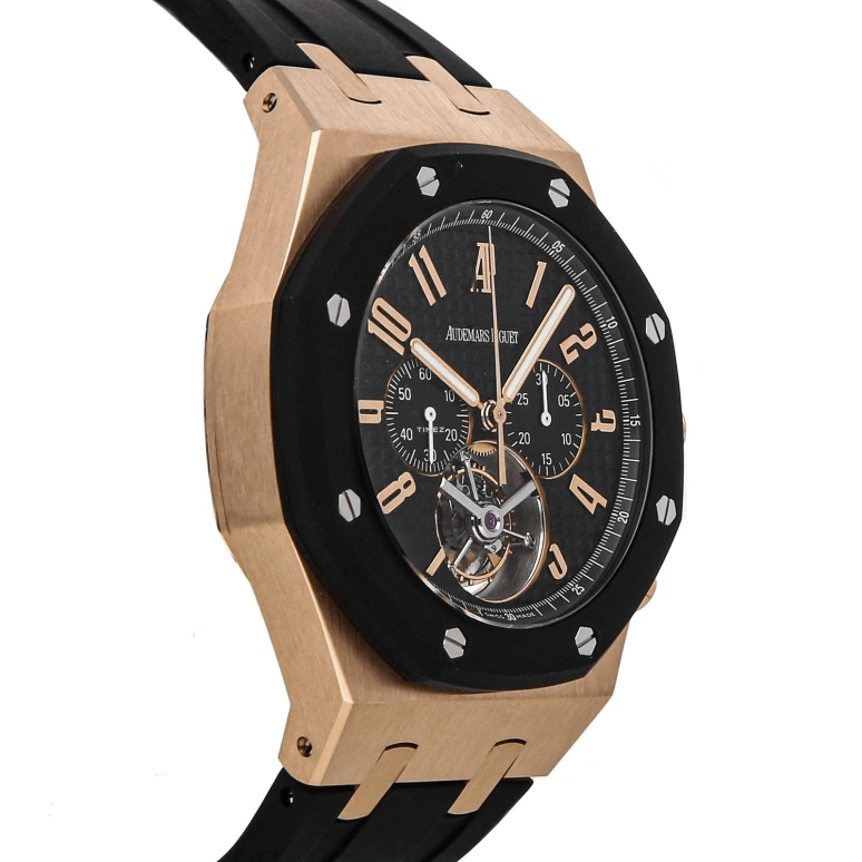 Audemars Piguet,Royal Oak Offshore 44mm,44mm,Rose Gold,Black,Automatic,Chronograph,Tourbillon,26257OK,26257OK.OO.D002CA.01
