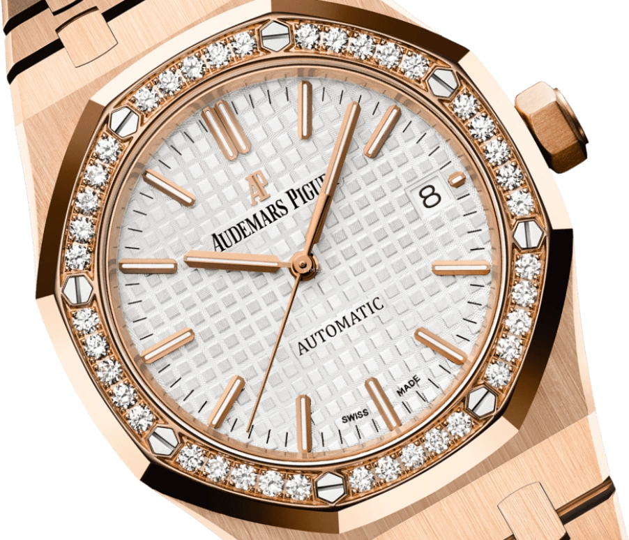 Audemars Piguet,Royal Oak 37mm,37mm,Pink Gold,Silver,Silver White,White,Automatic,Day,60hours,15451OR,15451OR.ZZ.1256OR.01
