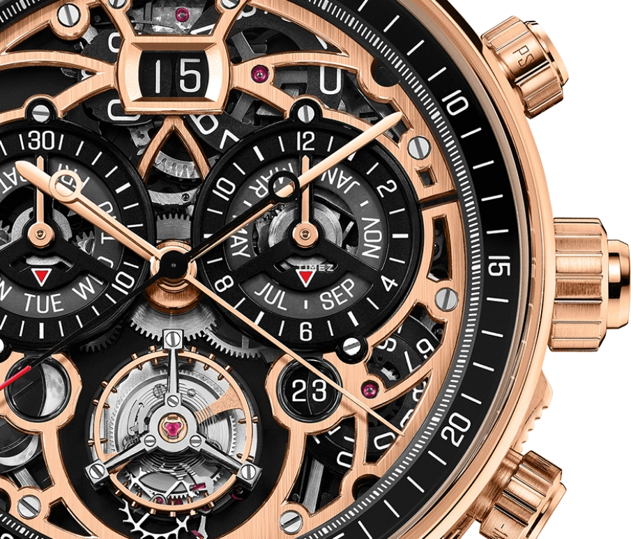 Audemars Piguet,CODE 11.59 42mm,42mm,Rose Gold,Skeleton,Automatic,Chronograph,Moonphase,Perpetual Calendar,Month,60hours,In-house Caliber,26398OR,26398OR.OO.D002CR.99