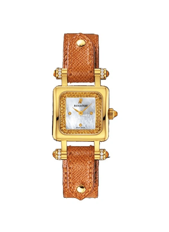 Audemars Piguet,Millenary 28mm,28mm,Yellow Gold,White,Quartz,Sapphire,Crystal Glass,Square,67420BA,67420BA.ZQ.A082CU.01