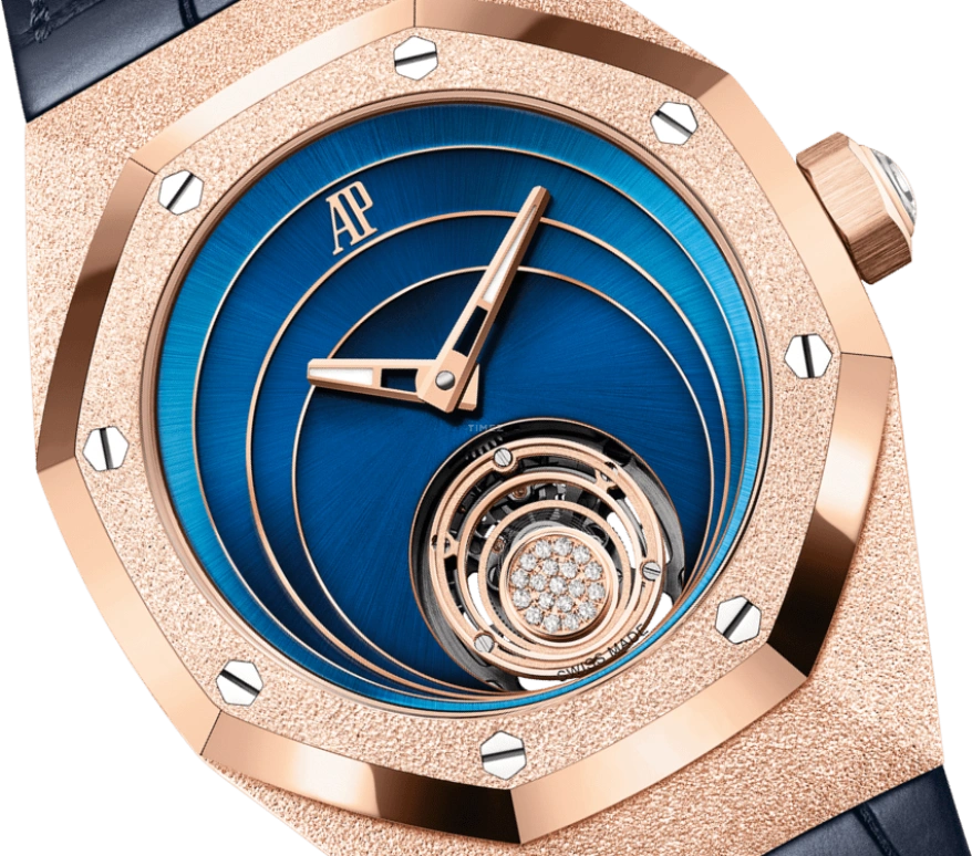 Audemars Piguet,Royal Oak Concept 38.50mm,38.50mm,Pink Gold,Blue,Handwound,Tourbillon,72hours,26630OR,26630OR.GG.D326CR.01