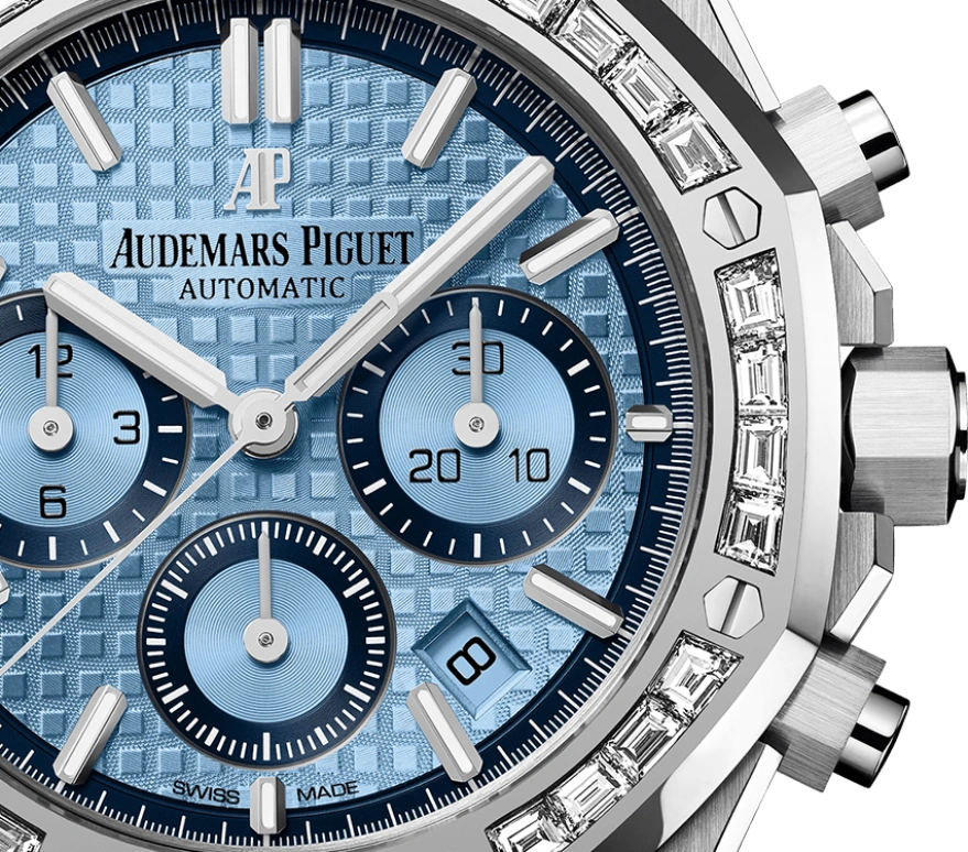 Audemars Piguet,Royal Oak 38mm,38mm,White Gold,Blue,Automatic,Chronograph,Day,26318BC,26318BC.ZZ.1256BC.01