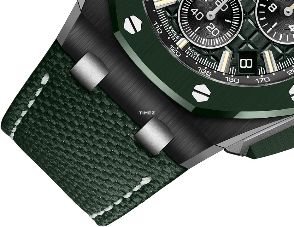 Audemars Piguet,Royal Oak Offshore 43mm,43mm,Ceramic,Green,Automatic,Chronograph,Day,Flyback,26420CE,26420CE.OO.A063VE.01