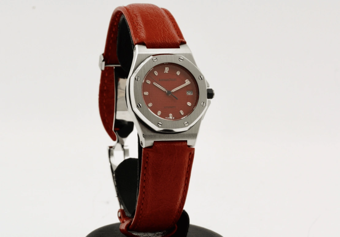 Audemars Piguet,Royal Oak Offshore 32mm,32mm,Stainless Steel,Red,Automatic,Day,Sapphire,77151ST,77151ST.O.0009.06