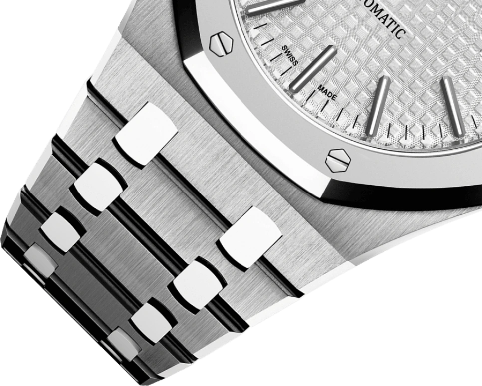 Audemars Piguet,Royal Oak 41mm,41mm,Stainless Steel,Silver,Silver White,White,Automatic,Day,60hours,15403IP,15403IP.OO.1220IP.01