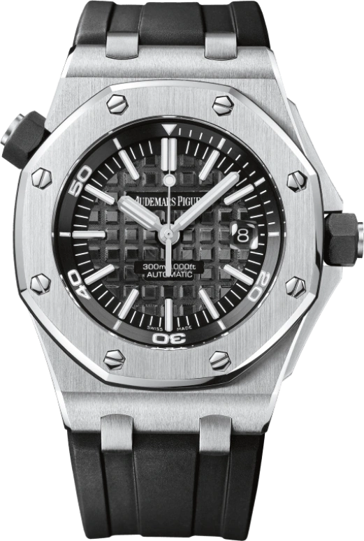 Audemars Piguet,Royal Oak Offshore 42mm,42mm,Stainless Steel,Black,Automatic,Day,60hours,15703ST,15703ST.OO.A002CA.01