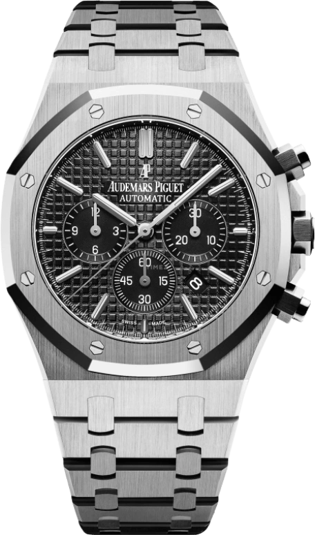 Audemars Piguet,Royal Oak 41mm,41mm,Stainless Steel,Black,Automatic,Chronograph,Day,26320ST,26320ST.OO.1220ST.01